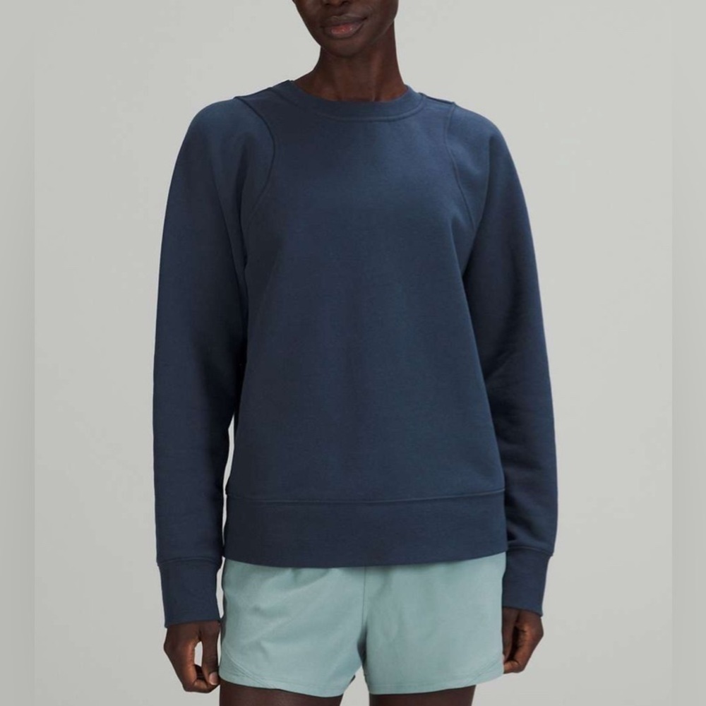 Lululemon Loungeful Crewneck Fleece Pullover In Mineral Blue